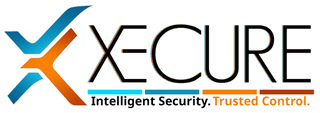 Xecure logo with a green background