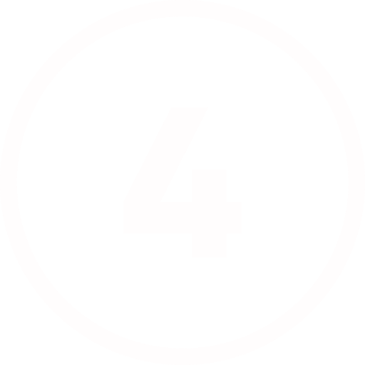 White number '4' inside a green circle with a white border on a transparent background